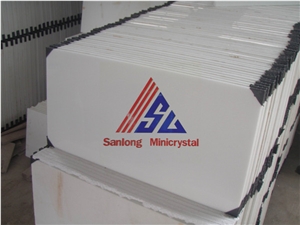 Pure White Artificial Crystallized Glass Stone Tiles
