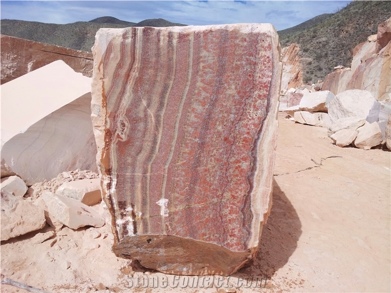 Rojo Vulkano Onyx Blocks, Mexico Red Onyx