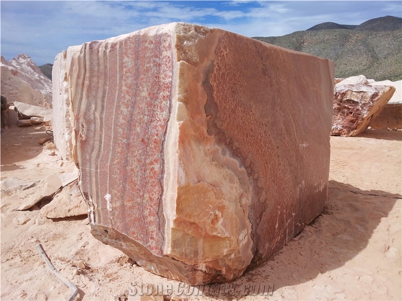 Rojo Vulkano Onyx Blocks, Mexico Red Onyx