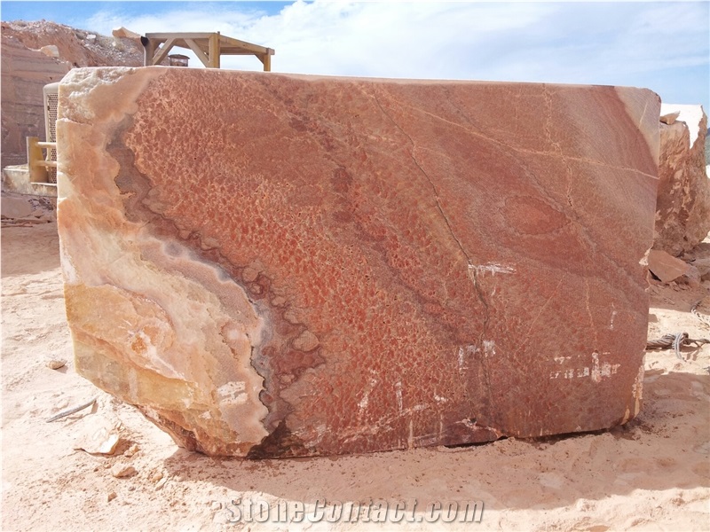 Rojo Vulkano Onyx Blocks, Mexico Red Onyx