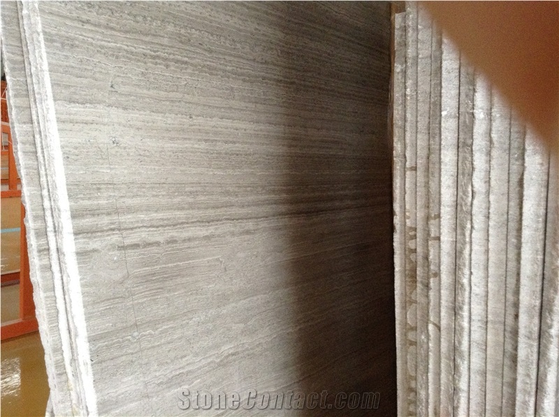 Wooden Grey Marble Slabs&Tiles, China Grey Marble