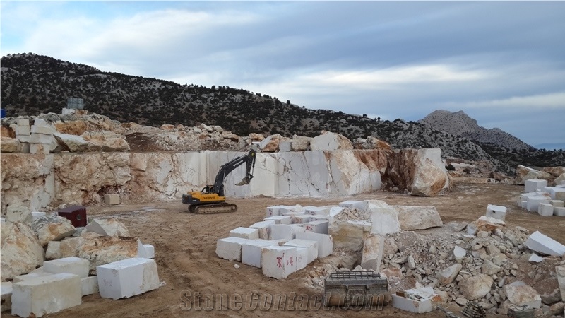 Shiji Beige Marble Block, Isparta Beige Marble