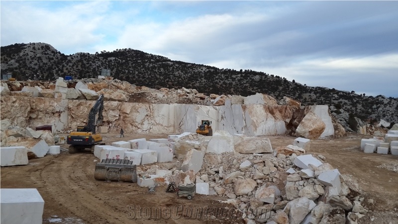 Shiji Beige Marble Block, Isparta Beige Marble