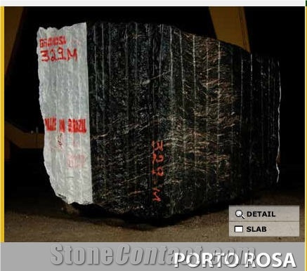 Porto Rosa Granite Blocks, Brazil Black Granite