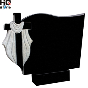 Shanxi Black Granite Cross Tombstone,Monuments