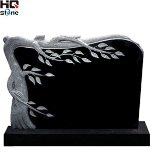 Shanxi Black Granite Engraved Monuments& Tombstone