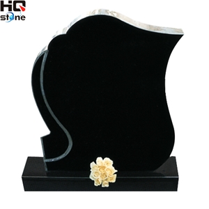 Wave Shanxi Black Granite Monuments