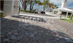 Porfido Rojo Cubes, Argentinean Porphyry Landscaping Stones