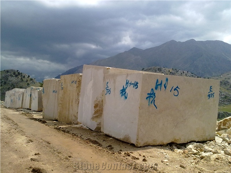 Adin Silk Marble Blocks, Turkey Beige Marble