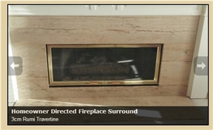Fireplace Surround 3cm Rumi Travertine