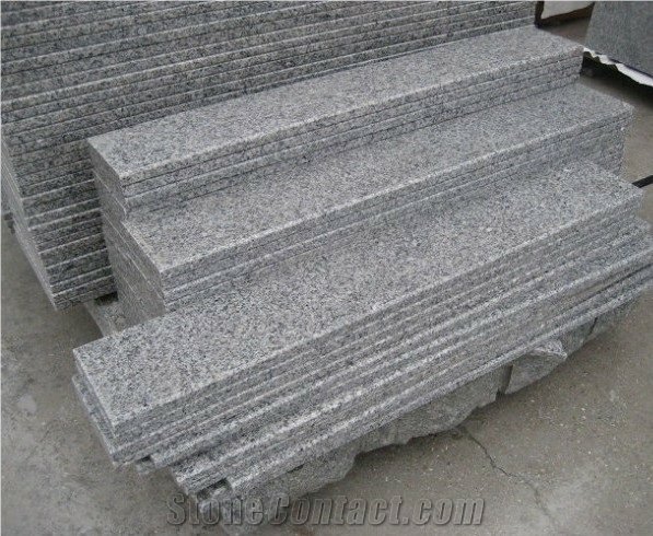 G603 Granite Stairs and Steps, Grey Granite Stairs and Steps, Interior Stair and Step