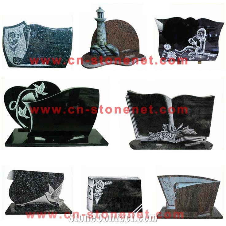Granite Tombstone,Shanxi Black Sculptured Tombstone,Granite Headstone,Granite Black Monument