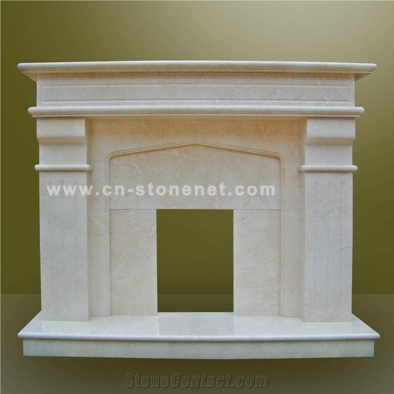Marble Fireplace Surround,White Marble Fireplace Mantel,Cl-F500