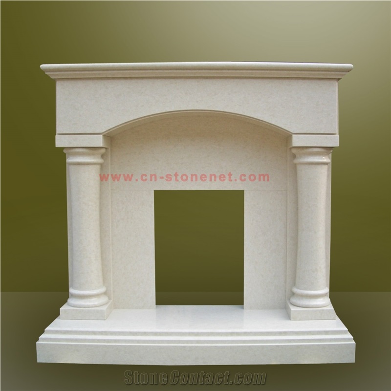 Marble Fireplace Surround,White Marble Fireplace Mantel,Cl-F500