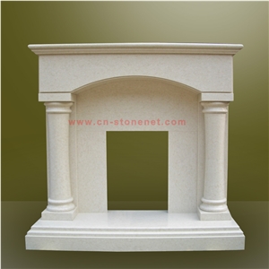 Marble Fireplace Surround,White Marble Fireplace Mantel,Cl-F500