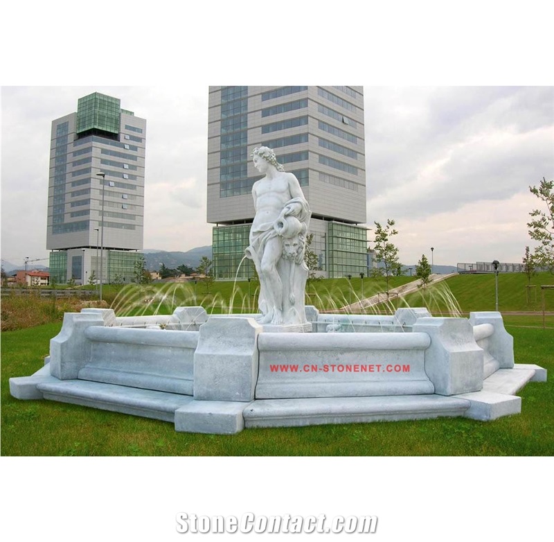 Marble Water Garden Big Bowl Fountain with Statues,Cl-Con003