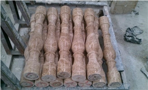 Yellow Emperador Light Marble Stone Baluster,Hot Sale Natural Marble Railing