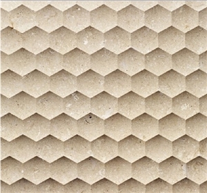 Cheap Decorative 3d Natural Stone Wall Panel, Beige Marble Wall Panels
