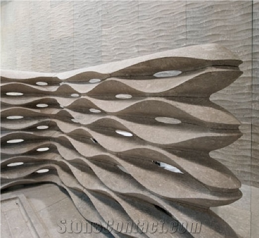 Decorative 3d Natural Modular Wall Block Panel, Beige Screen Design Wall Panels