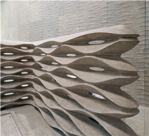 Decorative 3d Natural Modular Wall Block Panel, Beige Screen Design Wall Panels