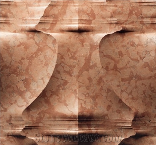 Decorative Backlit Natural Stone Wall Panel, Pink Marble Wall Panels