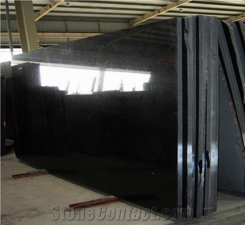 Discount Price China Black Granite Slabs Polished with Random Edges, Shanxi Black , Absolute Black , Nero Assoluto Granite Slabs & Tiles