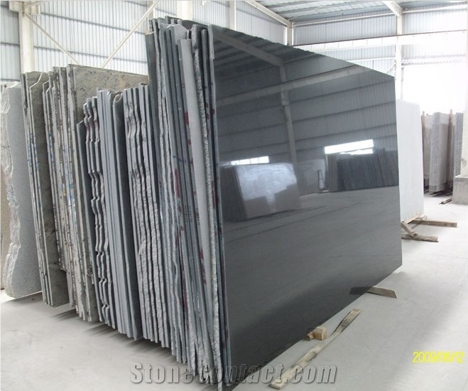 Mirror Polished Shanxi Black Granite Slabs from China, Shanxi Black , Absolute Black , Nero Assoluto Granite Slabs & Tiles