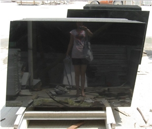 Polished Shanxi Black Half Small Slabs 2cm Thick for Sale,Absolute Black H Granite Slabs & Tiles