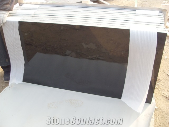 Shanxi Black Granite Slabs with Golden Points