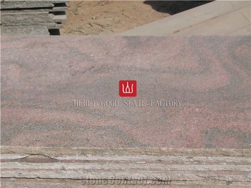 Pink Quartzite Honed Surface Slabs & Tiles, China Pink Quartzite