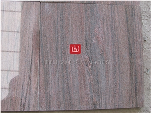 Pink-Vein Quartzite Honed Surface Slabs & Tiles, China Pink Quartzite