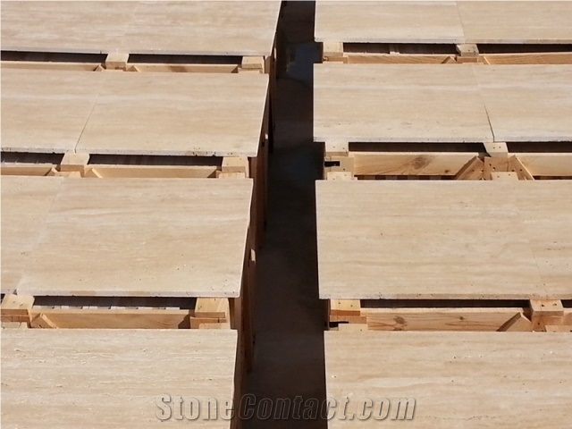 Denizli Light Beige Travertine Tiles & Slabs, Polished Floor Tiles, Wall Tiles