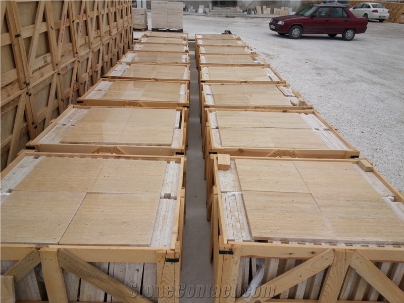 Denizli Light Beige Travertine Tiles & Slabs, Polished Floor Tiles, Wall Tiles