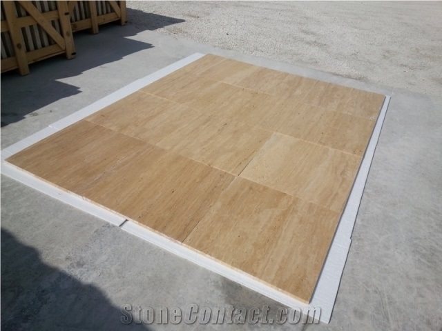 Denizli Light Beige Travertine Tiles & Slabs, Polished Floor Tiles, Wall Tiles