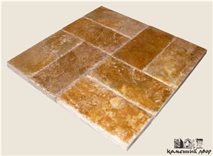 Travertine Yellow Pavers, Exterior Pattern