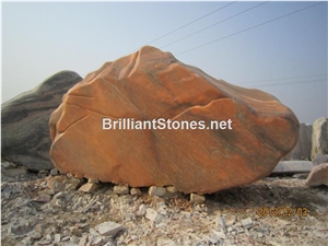 China Cloudy Rosa Marble Landscape Stone