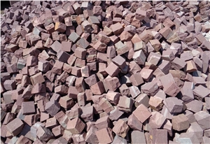 Red Sandstone Cubes, Chocklate Red Sandstoen Cubes,, Sandstoen Cubes, Pavers Red Sandstone