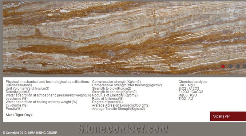 Sivas Tiger Onyx Blocks, Turkey Tiger Onyx Block
