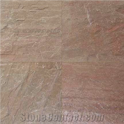 Copper Slate Slabs & Tiles, India Brown Slate