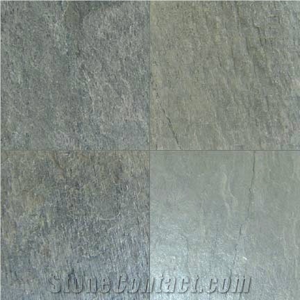 Silver Shine Slate Slabs & Tiles, India Grey Slate
