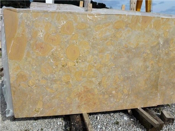 Bois Dore Limestone Tiles, France Yellow Limestone