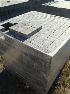 Black Granite Cobble & Pavers, Black Granite Cobbles