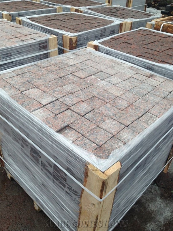 Black Granite Cobble & Pavers, Black Granite Cobbles