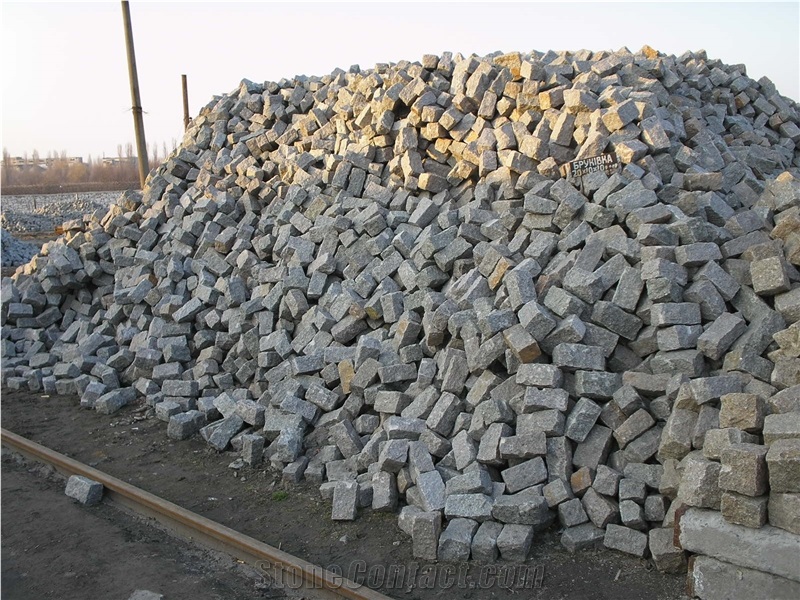 Ukrainian Granite, Red Granite Cobble & Pavers
