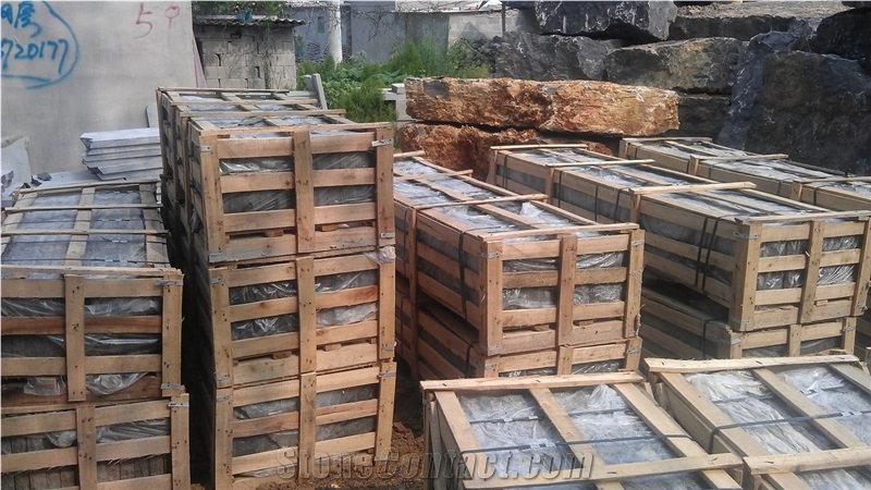 China Silver Valley Limestone Slabs & Tiles, China Blue Limestone
