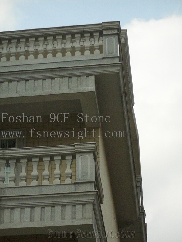 Granite Baluster 60x11x11 cm Filiform Square G603, Natural Grey Granite Baluster