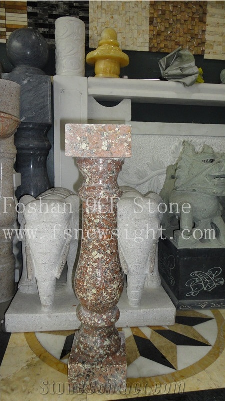 Granite Balustrade/Handrail 60x12x12 cm Square(5h6012), Natural Red Granite Handrail