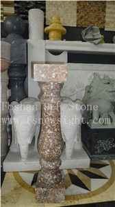Granite Balustrade/Handrail 60x12x12 cm Square(5h6012), Natural Red Granite Handrail