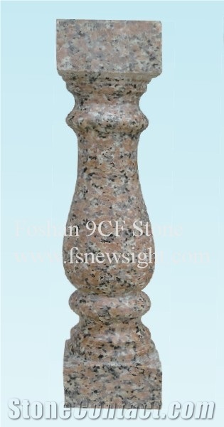 Granite Balustrade/Handrail 60x12x12cm Square Building Stones, Red Granite Handrail