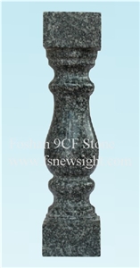 Granite(Dark) Black Balustrade/Handrail 60x12x12 cm Square (Qh6012), Natural Black Granite Handrail
